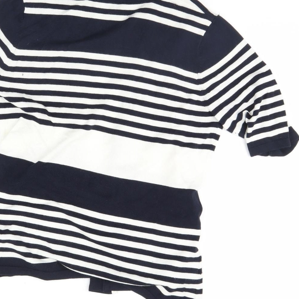 Country Casuals Petite Womens Blue Striped Jacket Size S