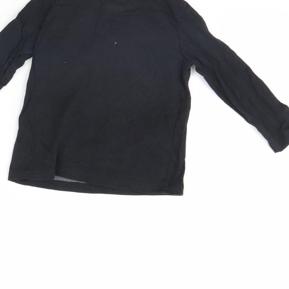 Fred & FLo Baby Black Basic T-Shirt Size 9-12 Months - Dinosaur