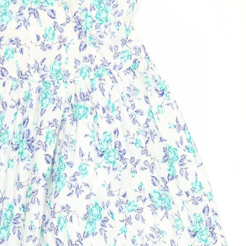 Preworn Womens White Floral Bodycon Size 10