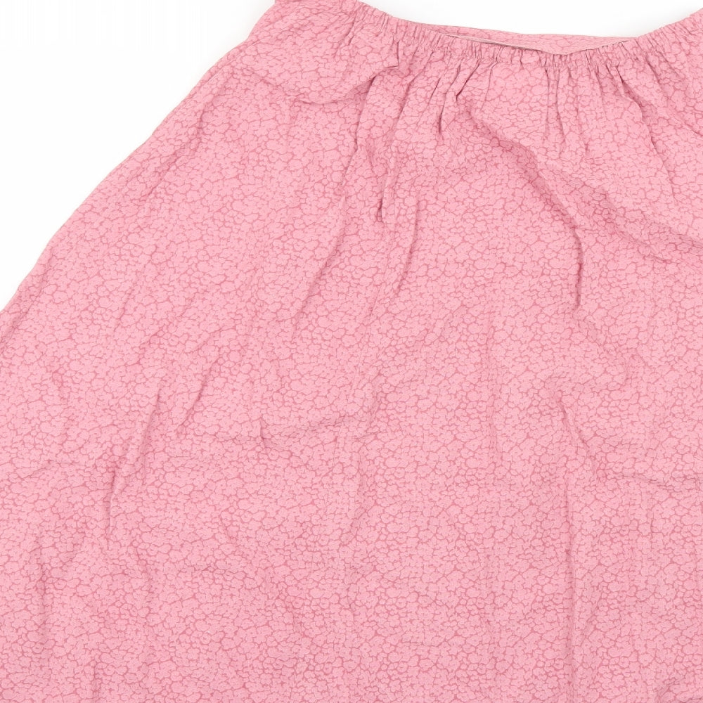 nightgales Womens Pink Geometric Flare Set Size 12