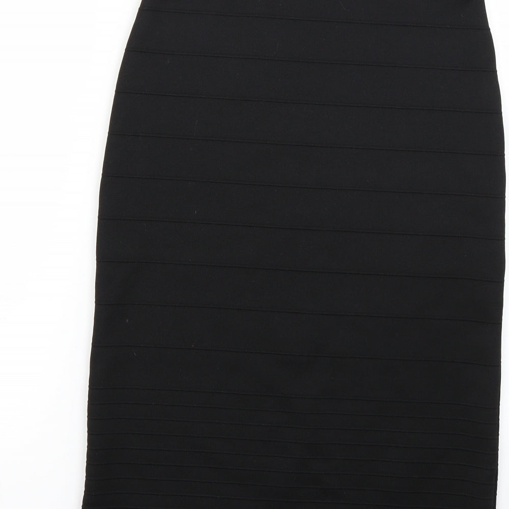 Topshop Womens Black Straight & Pencil Skirt Size 8