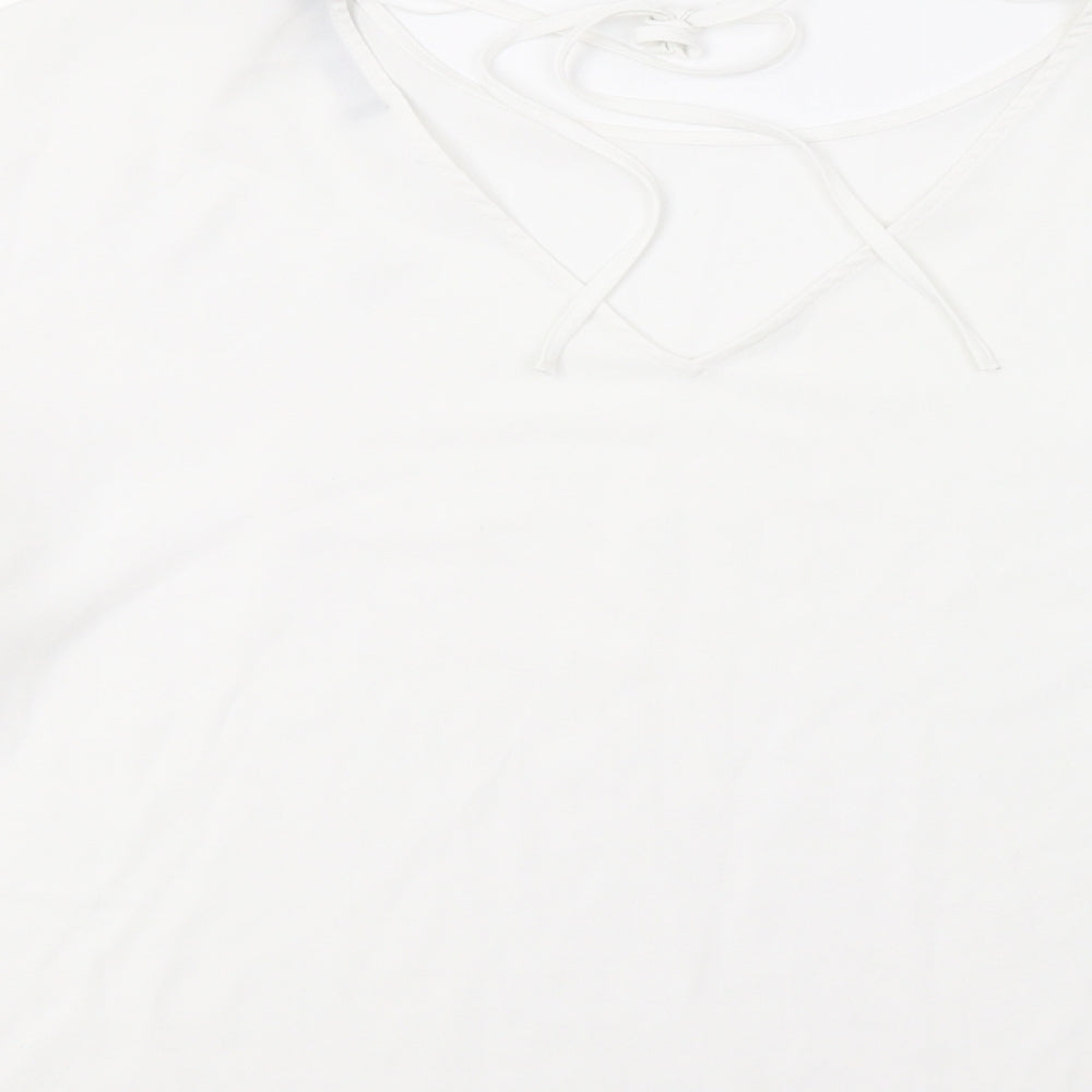 M&S Womens White Basic Blouse Size 14