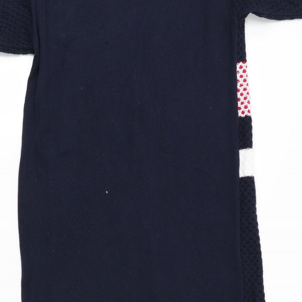 Joe Fresh Womens Blue Striped Jumper Dress Size XS