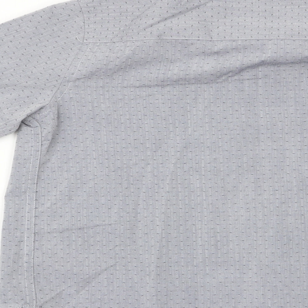 Florence and Fred Boys Grey Polka Dot Basic Dress Shirt Size 6-7 Years