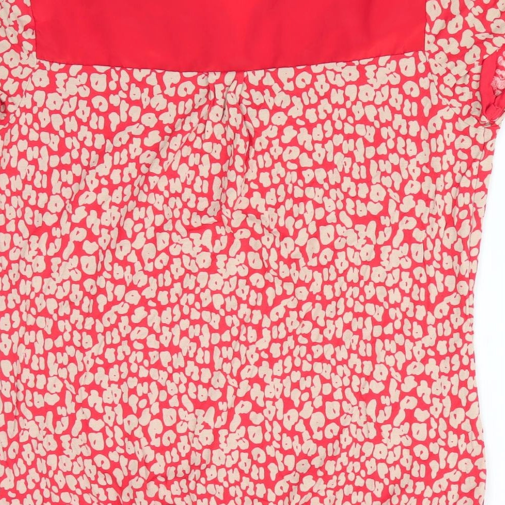 NEXT Womens Orange Animal Print Tunic T-Shirt Size 6