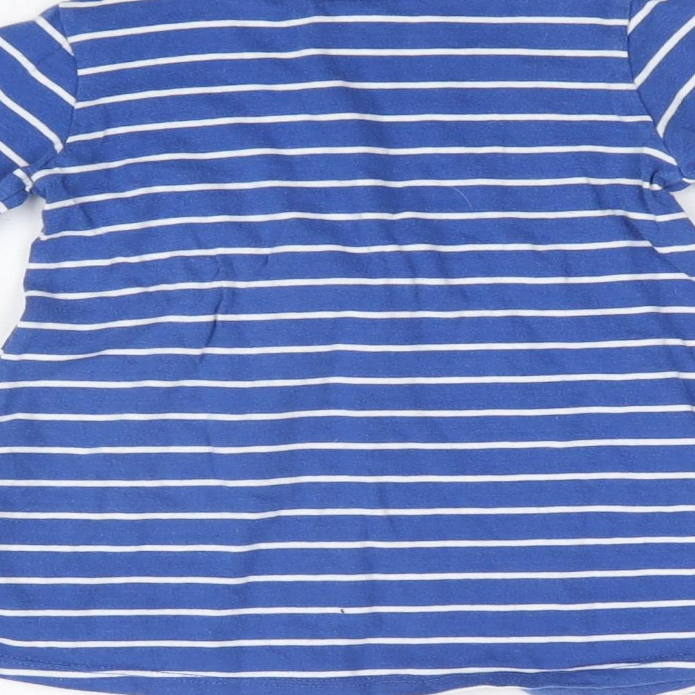 H&M Girls Blue Striped T-Shirt Dress Size 6-9 Months