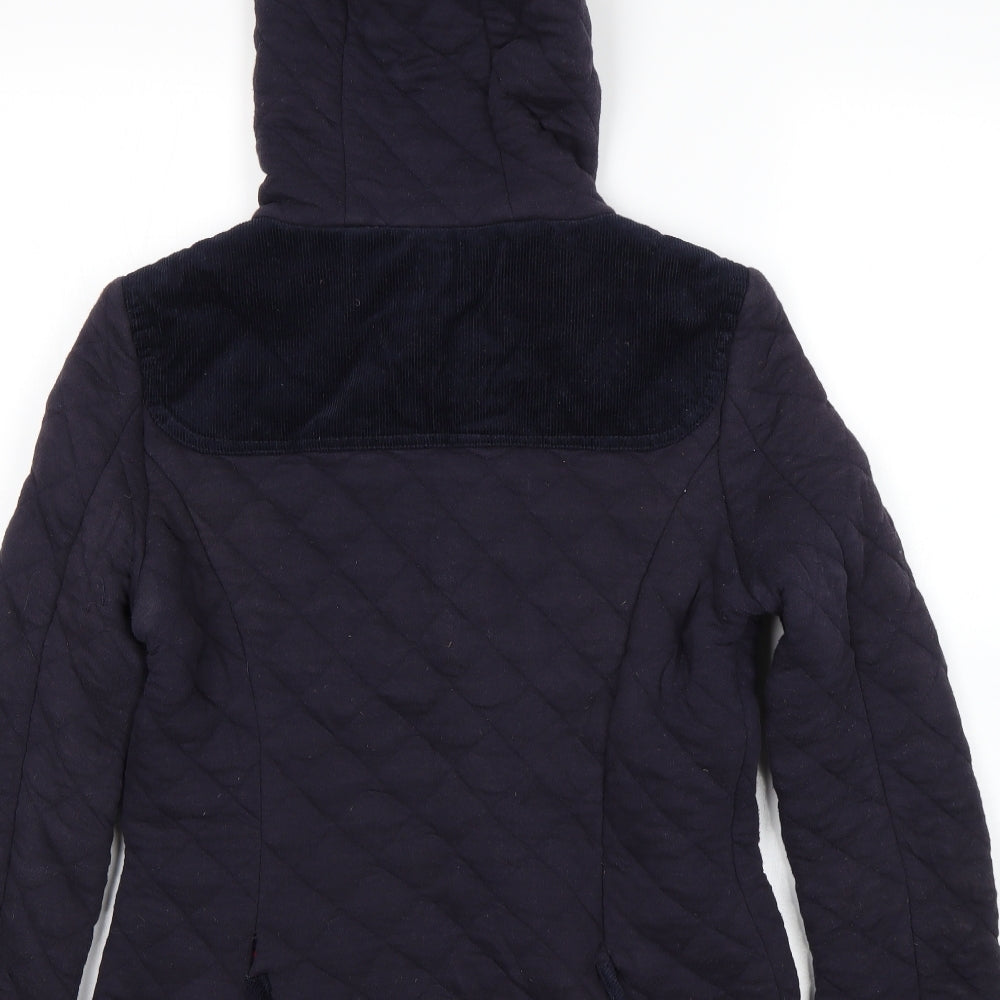 NEXT Womens Blue Quilted Coatigan Size 12