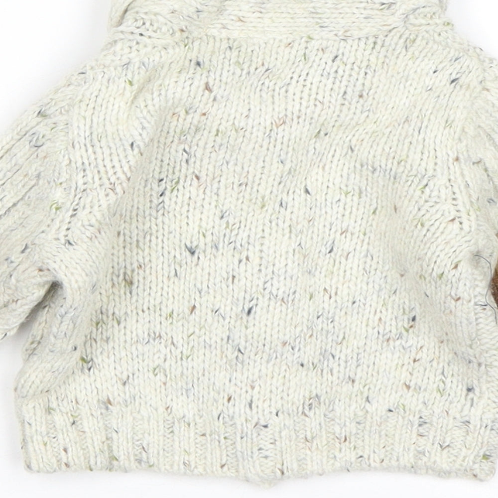 Next Boys Beige Cardigan Jumper One Size
