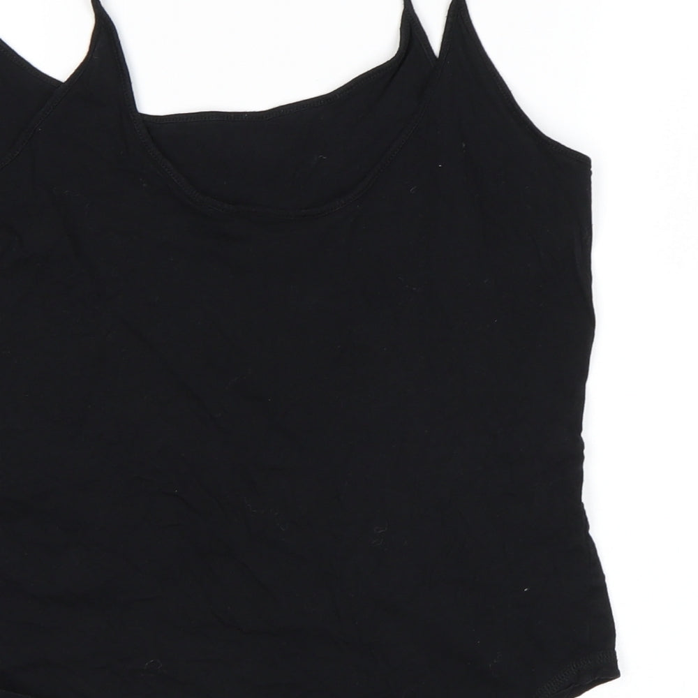 Topshop Womens Black Basic Tank Size 12