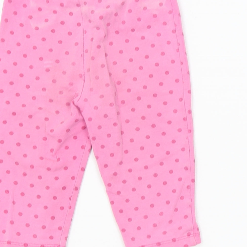 TU Girls Pink Spotted Jogger Trousers Size 3 Years