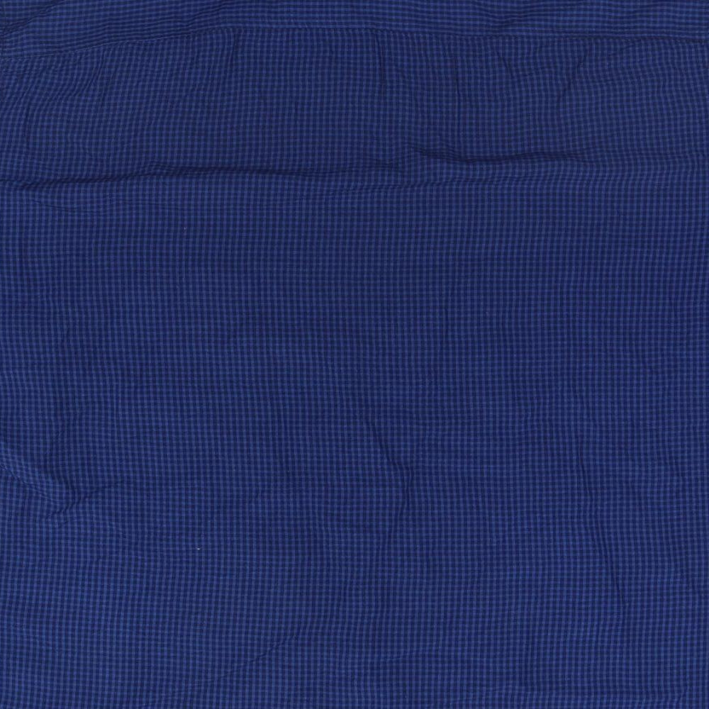 F&F Mens Blue Plaid Button-Up Size XL