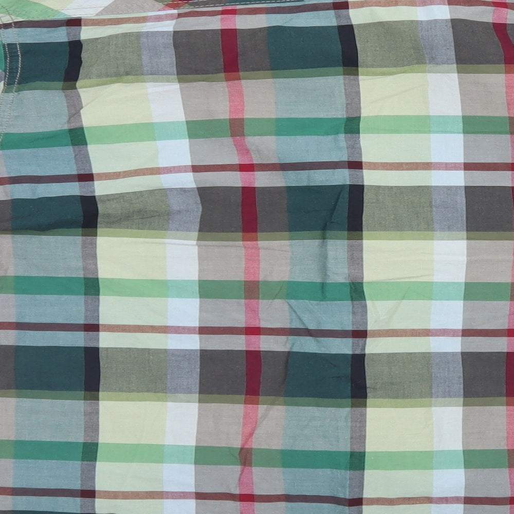 Brace Soul Mens Multicoloured Plaid Button-Up Size L