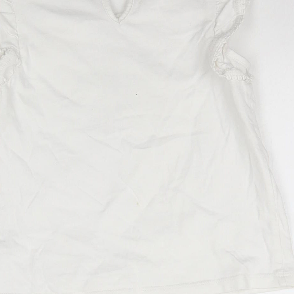 George Girls White Basic Tank Size 3-4 Years - Butterfly