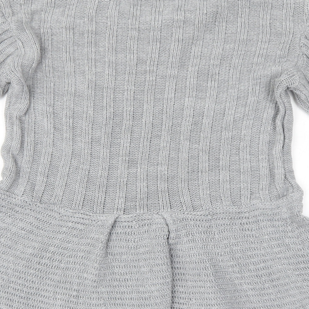 Missi Womens Grey Tunic Jumper Size M