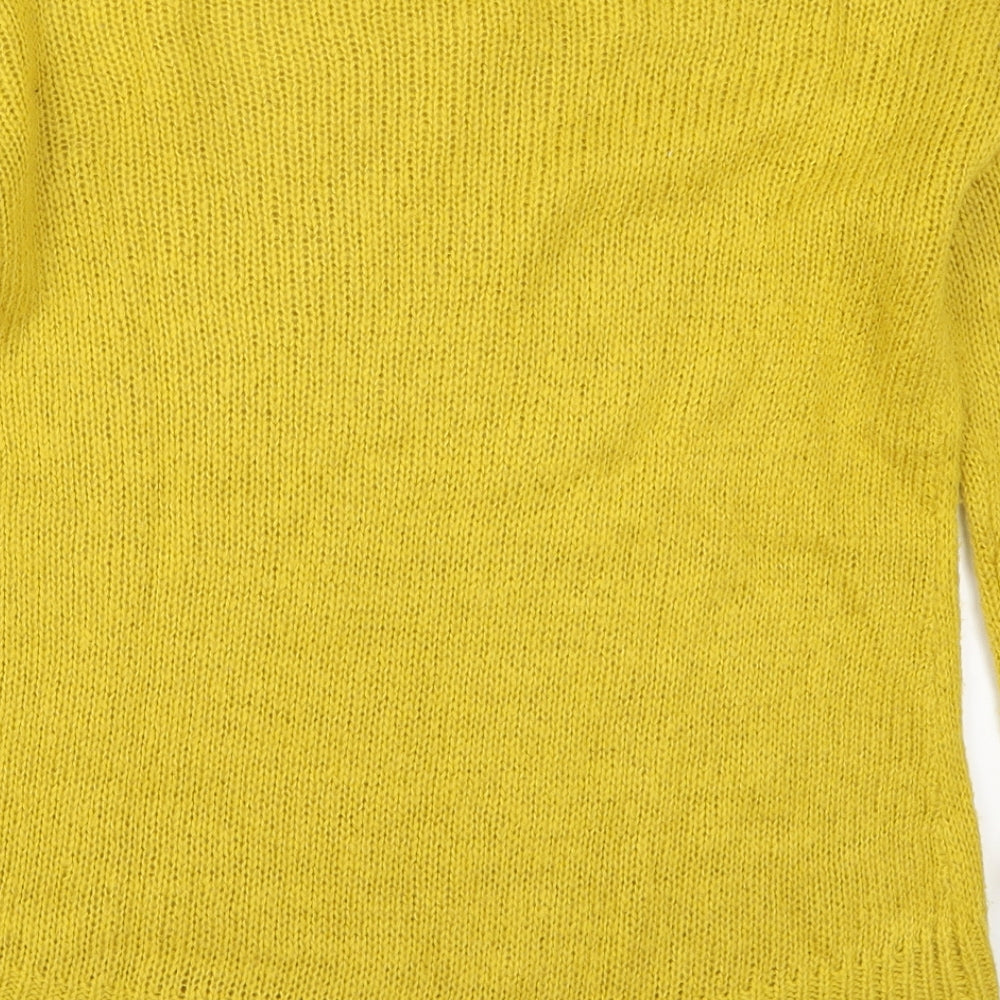 New Look Womens Yellow Knit Pullover Jumper Size S