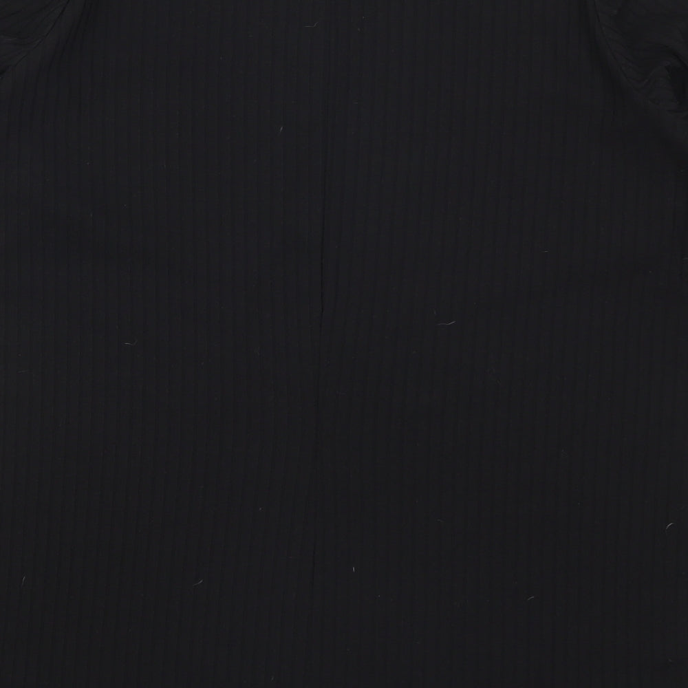 Yours Womens Black Basic T-Shirt Size 16