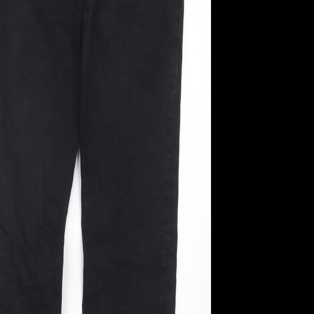 Denim Co. Womens Black Denim Straight Jeans Size 8 L27 in