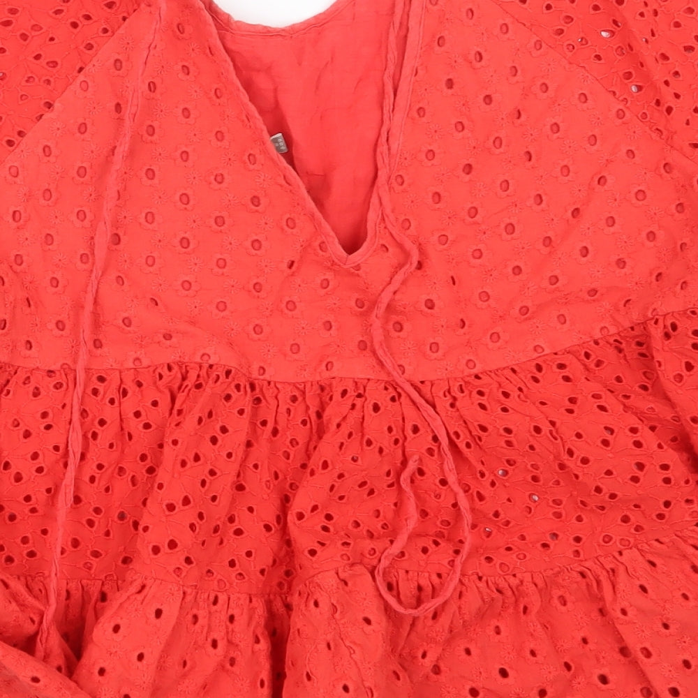 ASOS Womens Red Basic Blouse Size 8