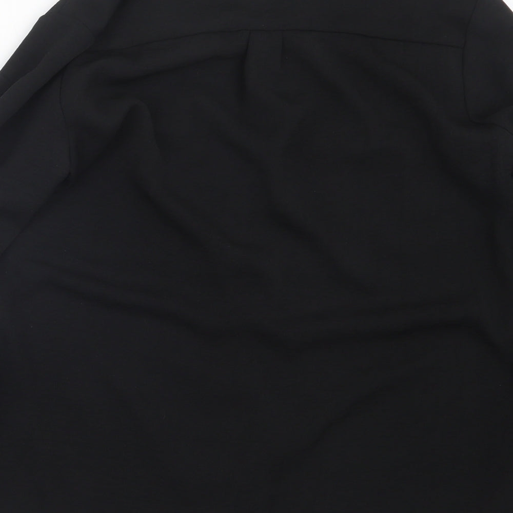 New Look Womens Black Basic Button-Up Size 8