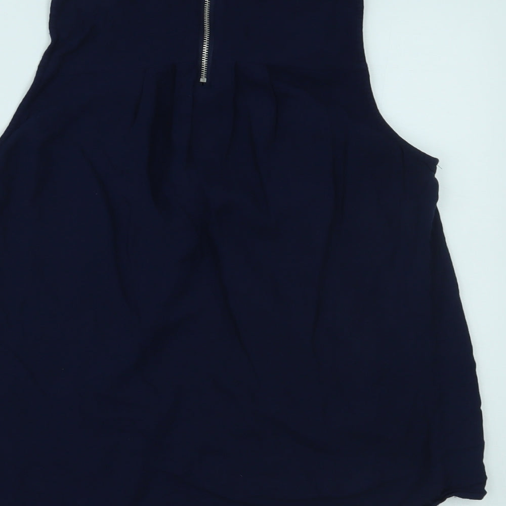 Warehouse Womens Blue Basic Tank Size 10