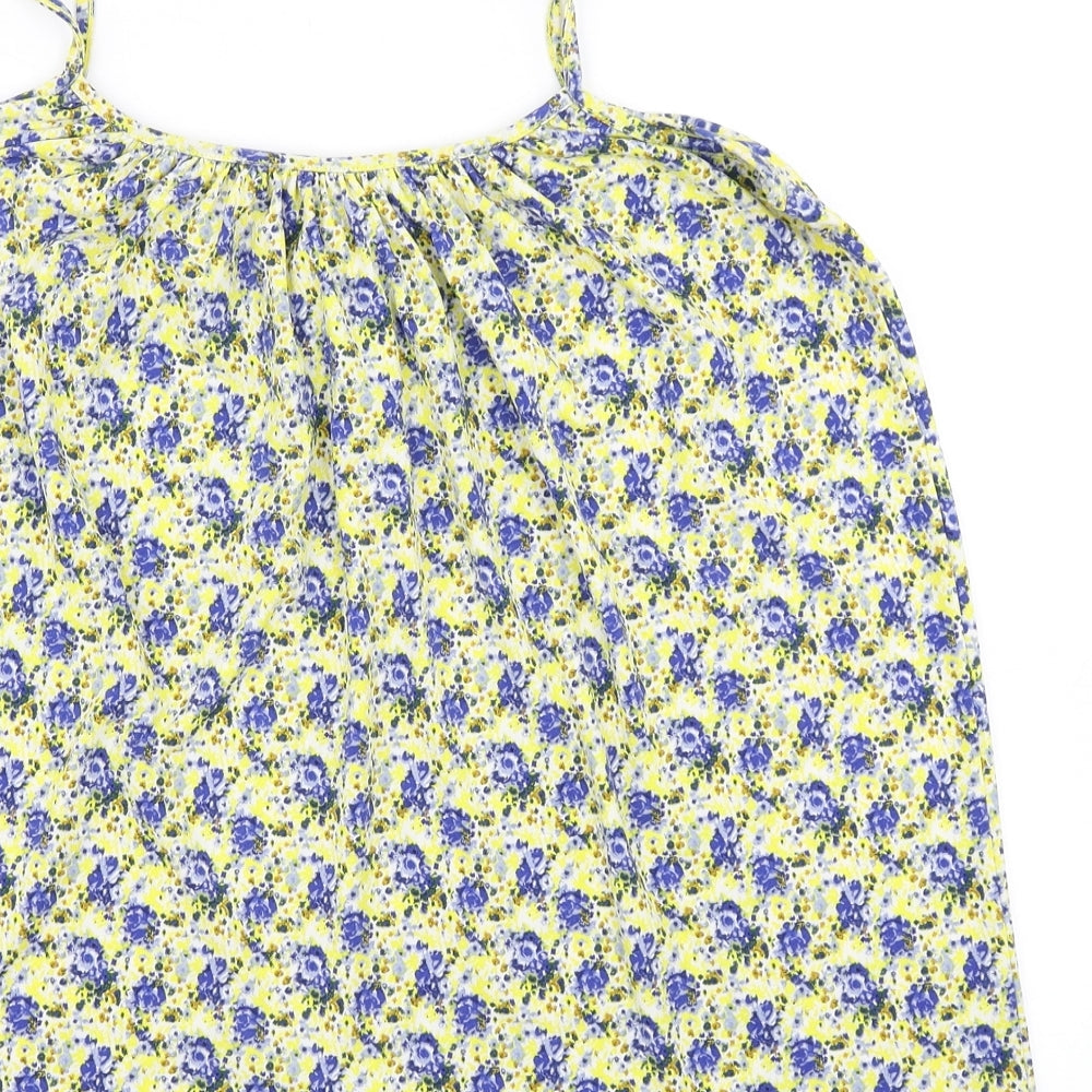 Definitions Womens Yellow Floral Camisole Blouse Size 14