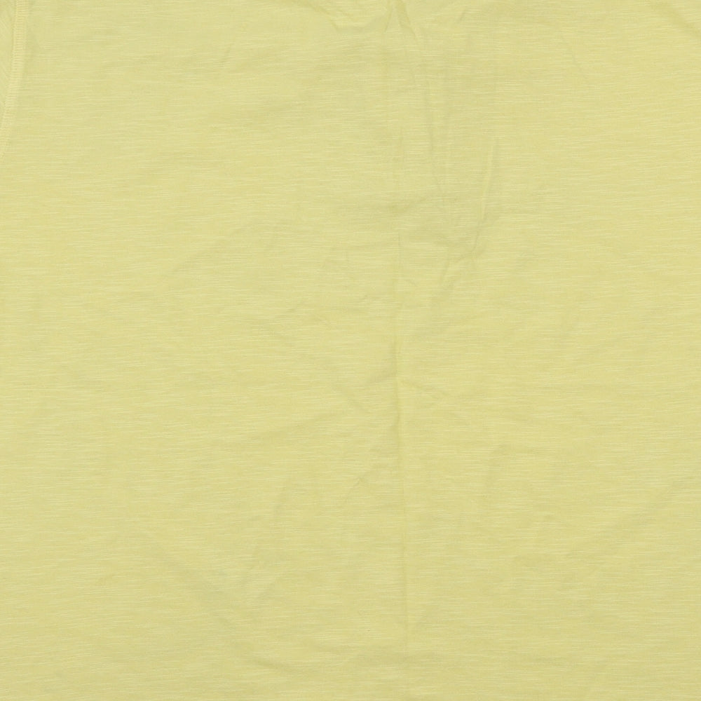 George Mens Yellow Flannel Polo Size L