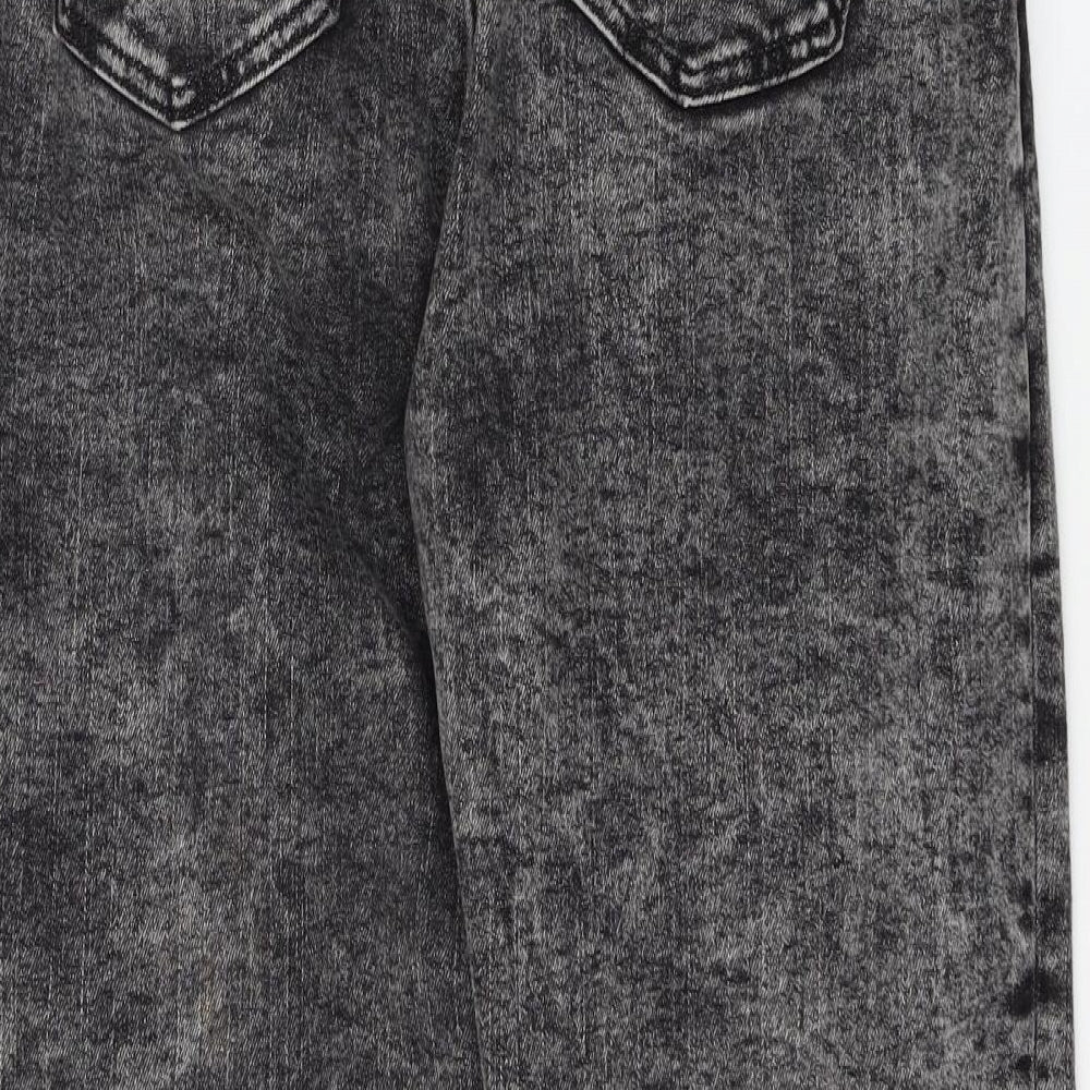 Preworn Womens Grey Denim Straight Jeans Size 32 in L24 in