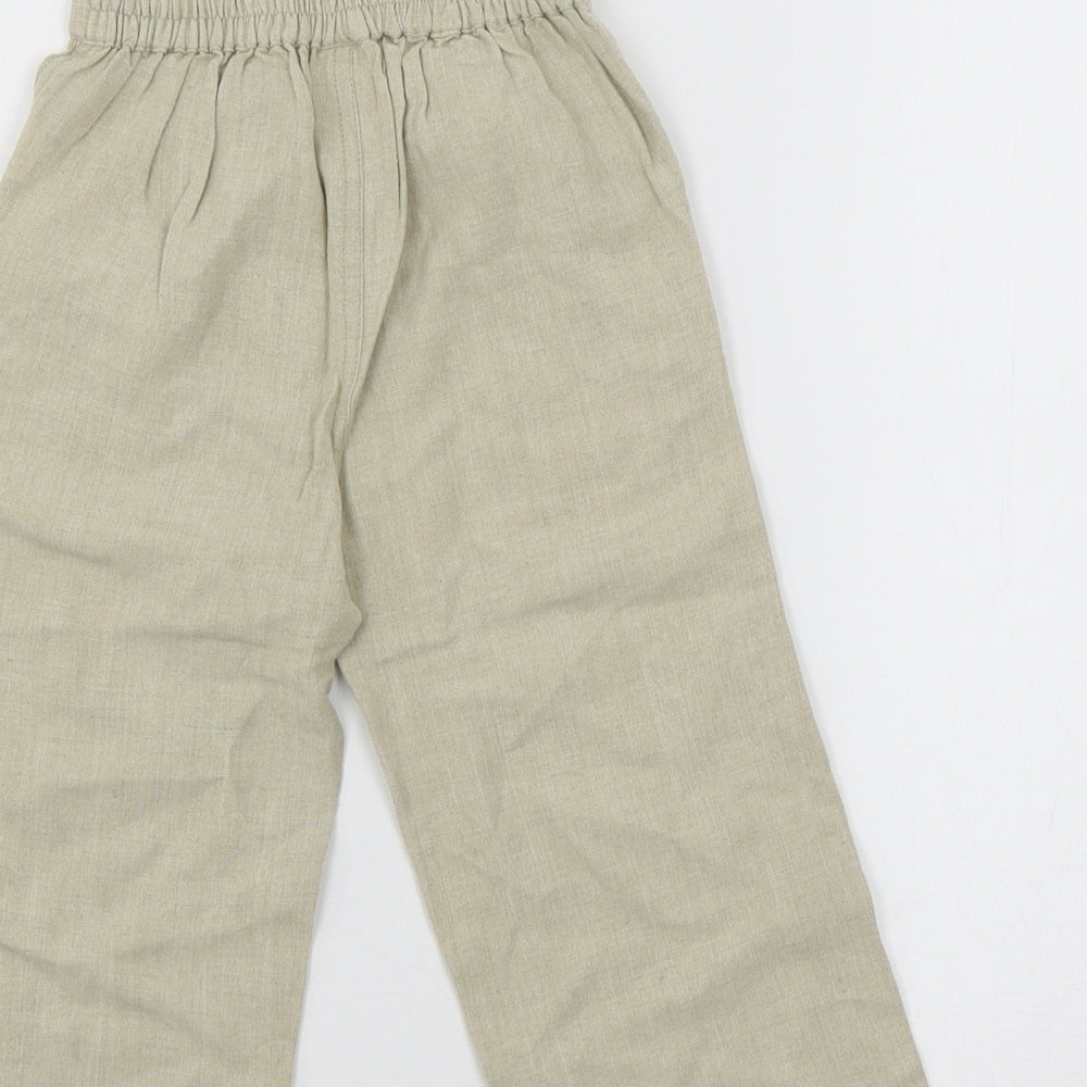 Preworn Boys Beige Dress Pants Trousers Size 3 Years