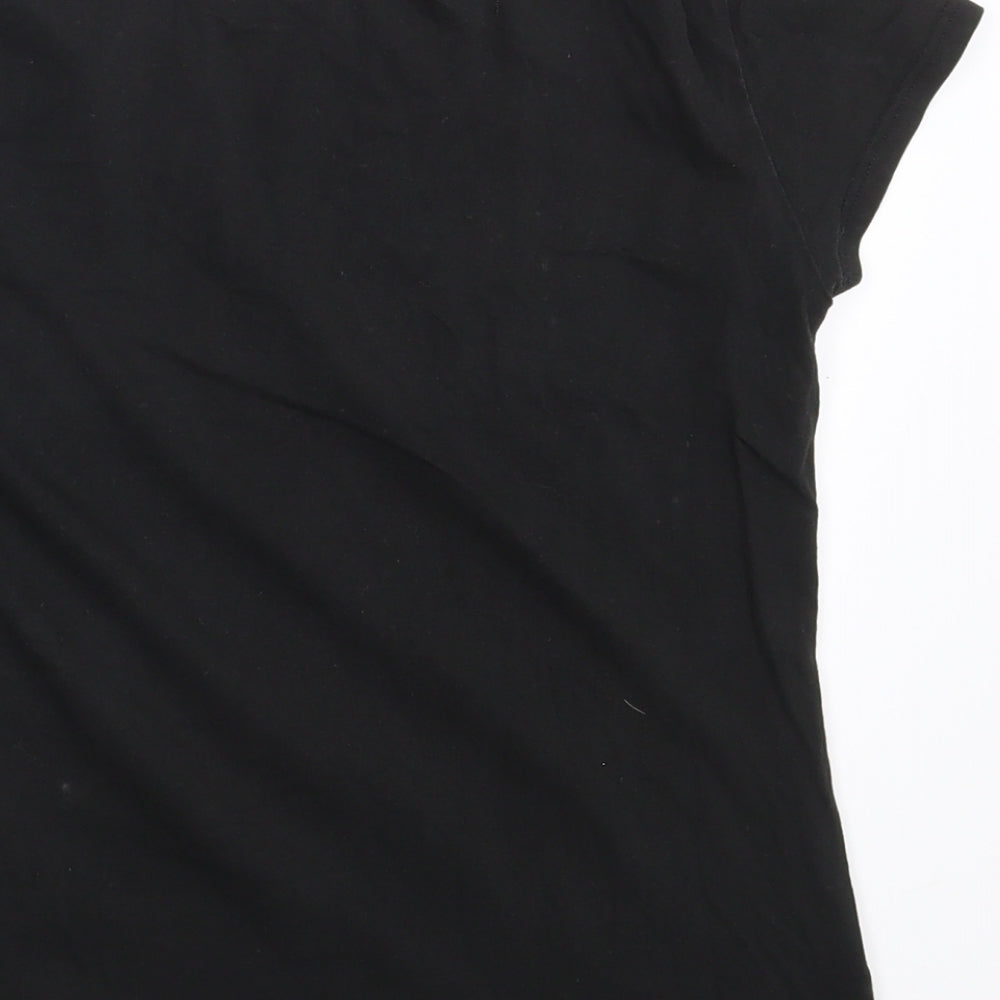 H&M Girls Black Basic T-Shirt Size 10-11 Years