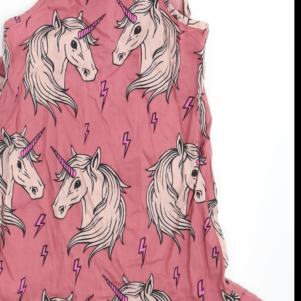 NEXT Girls Pink Animal Print A-Line Size 3 Years - Unicorn