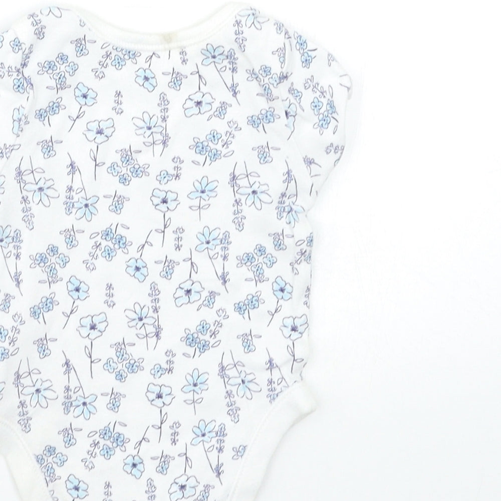 George Baby Blue Floral Babygrow One-Piece Size 0-3 Months