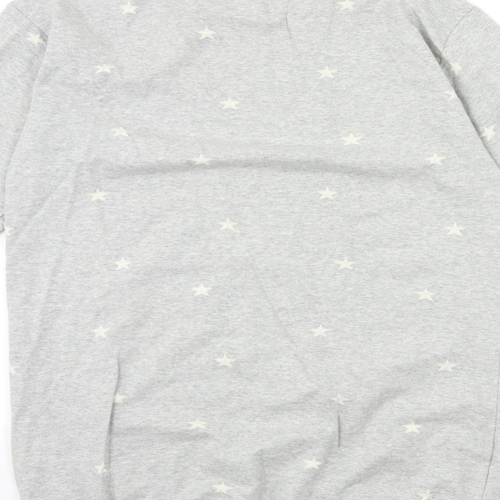 Michelle Keegan Womens Grey Geometric Pullover Sweatshirt Size S
