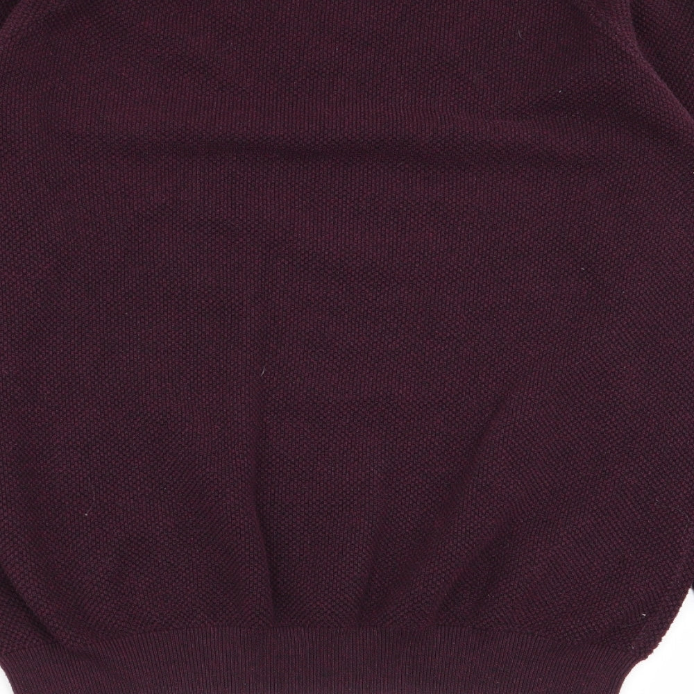Burtons Menswear Mens Purple Pullover Jumper Size L