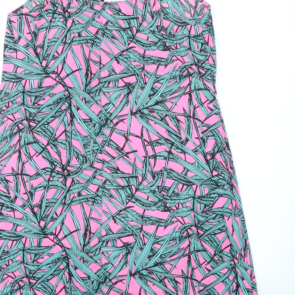 PEP&CO Womens Multicoloured Geometric Fit & Flare Size 10