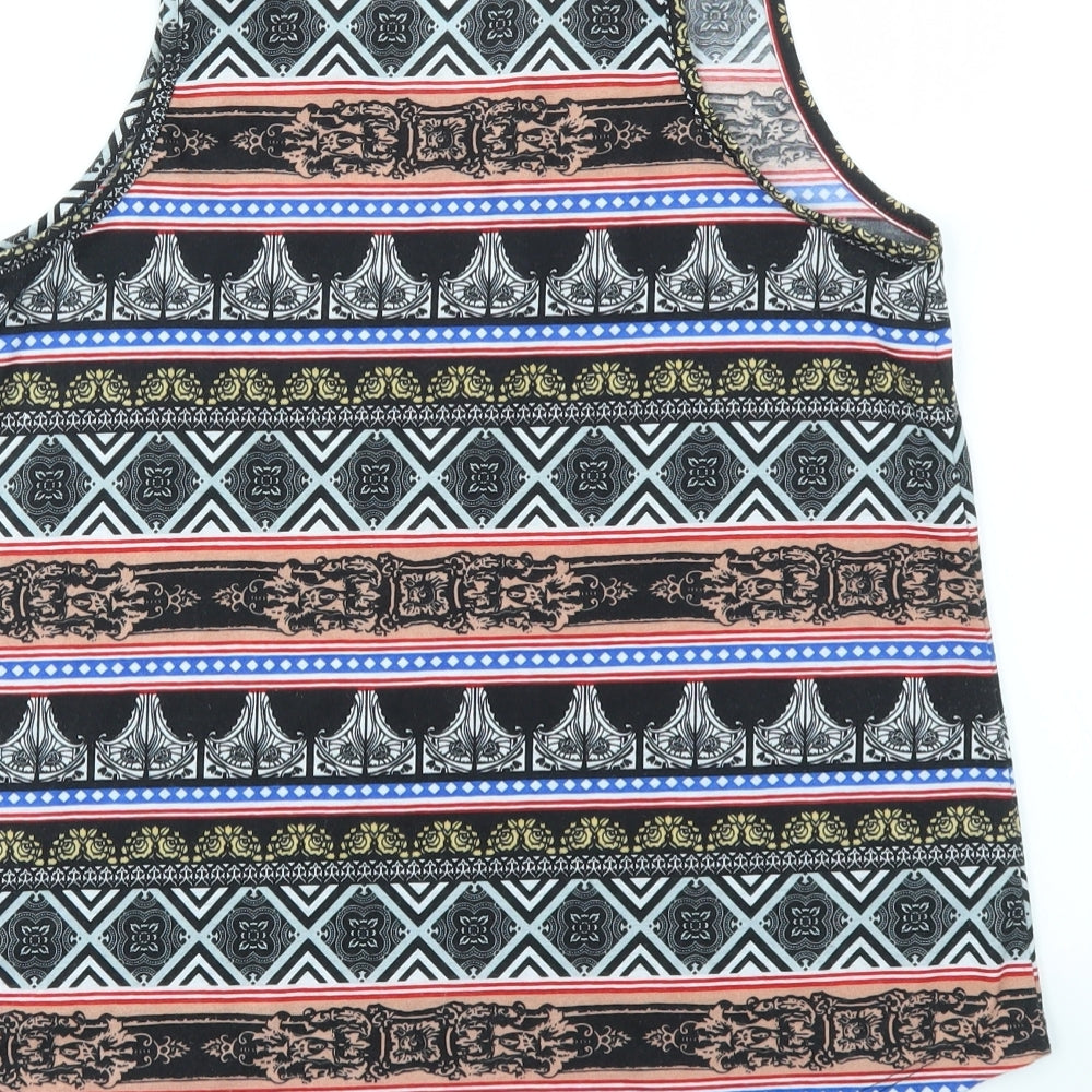 Atmosphere Womens Multicoloured Geometric Basic T-Shirt Size 8