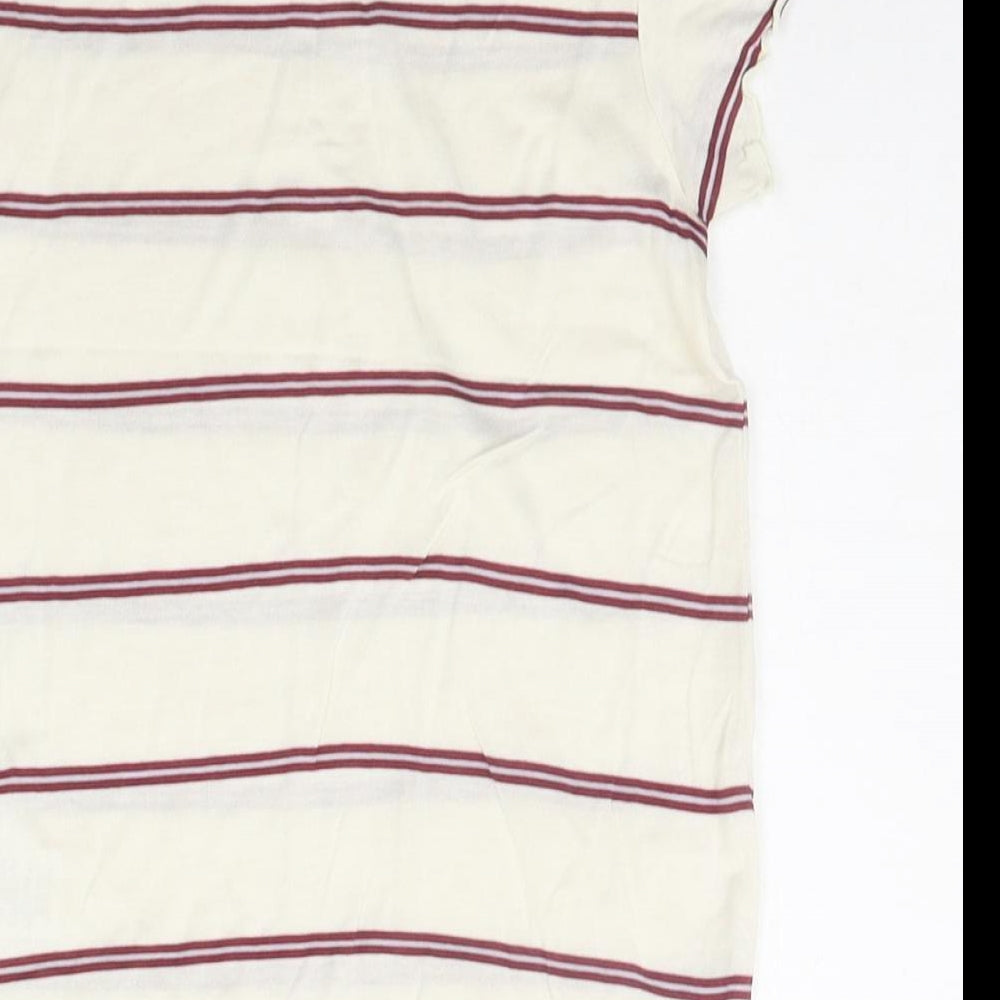 NEXT Girls Yellow Striped Basic Polo Size 6 Years