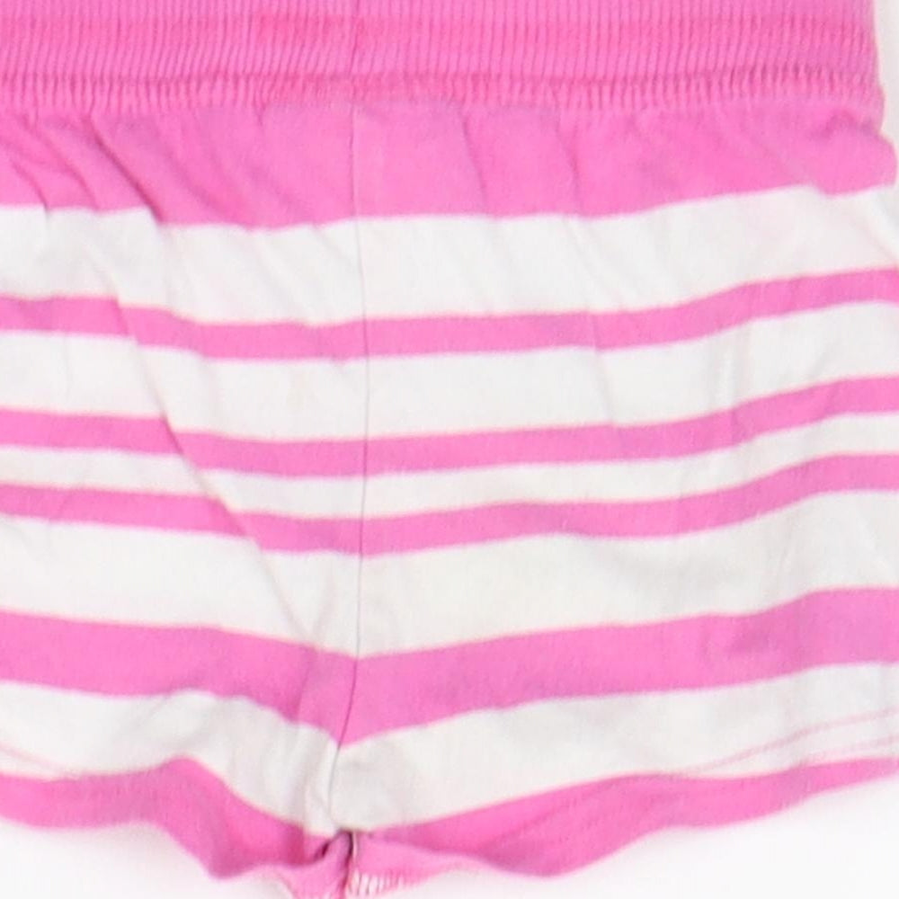 Next Girls Pink Striped Cropped Trousers Size 12-18 Months