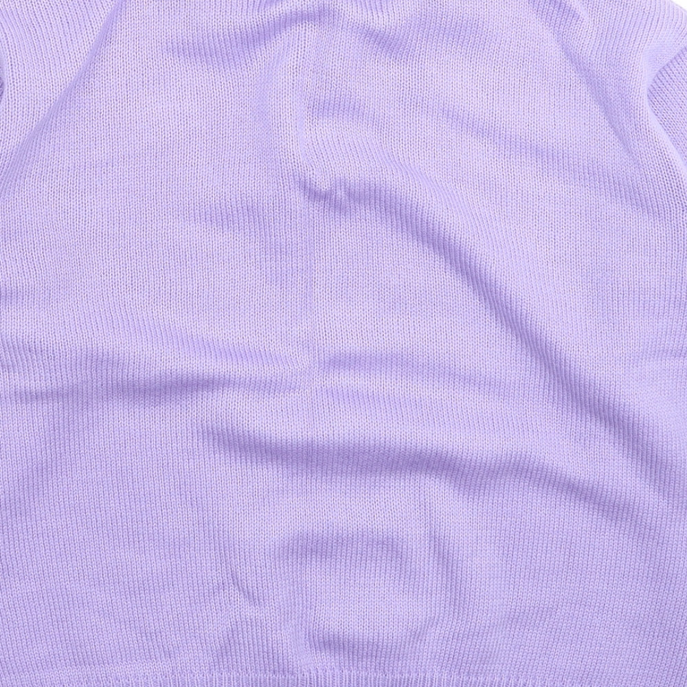 Collection Womens Purple Knit Pullover Jumper Size 16