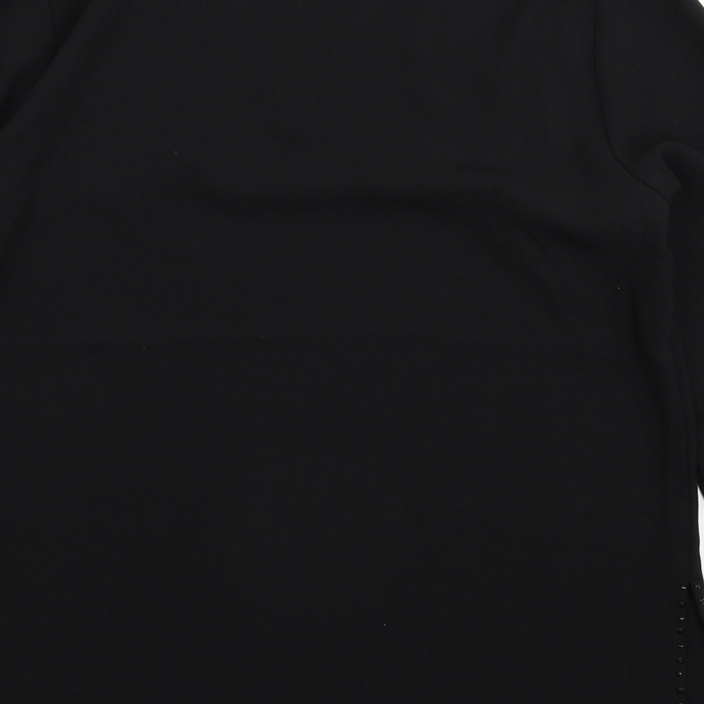 H&M Womens Black Basic Blouse Size 10