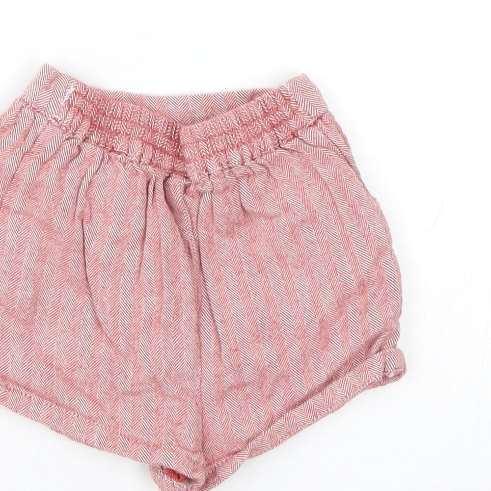 Next Baby Red Herringbone Cropped Trousers Size 3-6 Months - Shorts