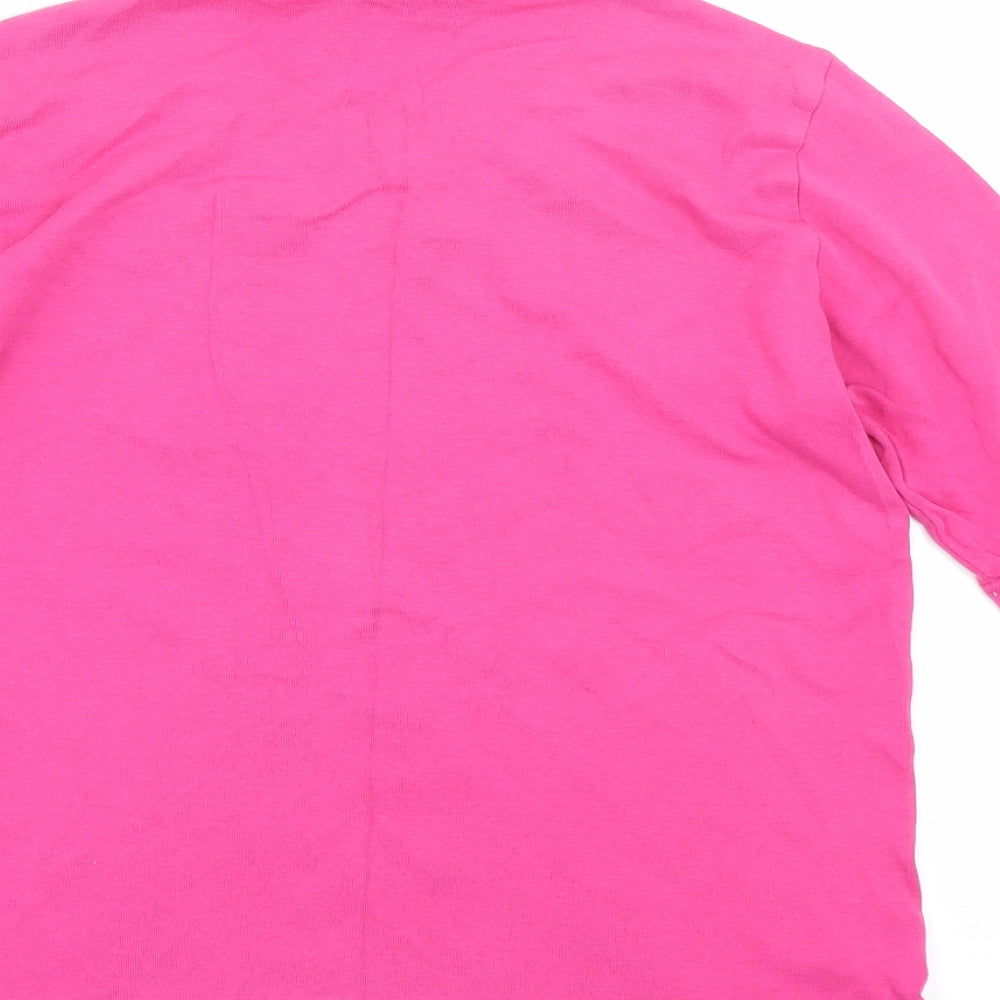 Isle Womens Pink Basic T-Shirt Size M