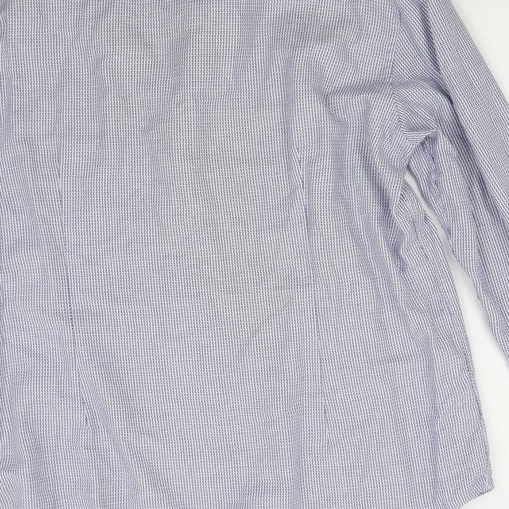 Burton Mens Blue Geometric Button-Up Size L