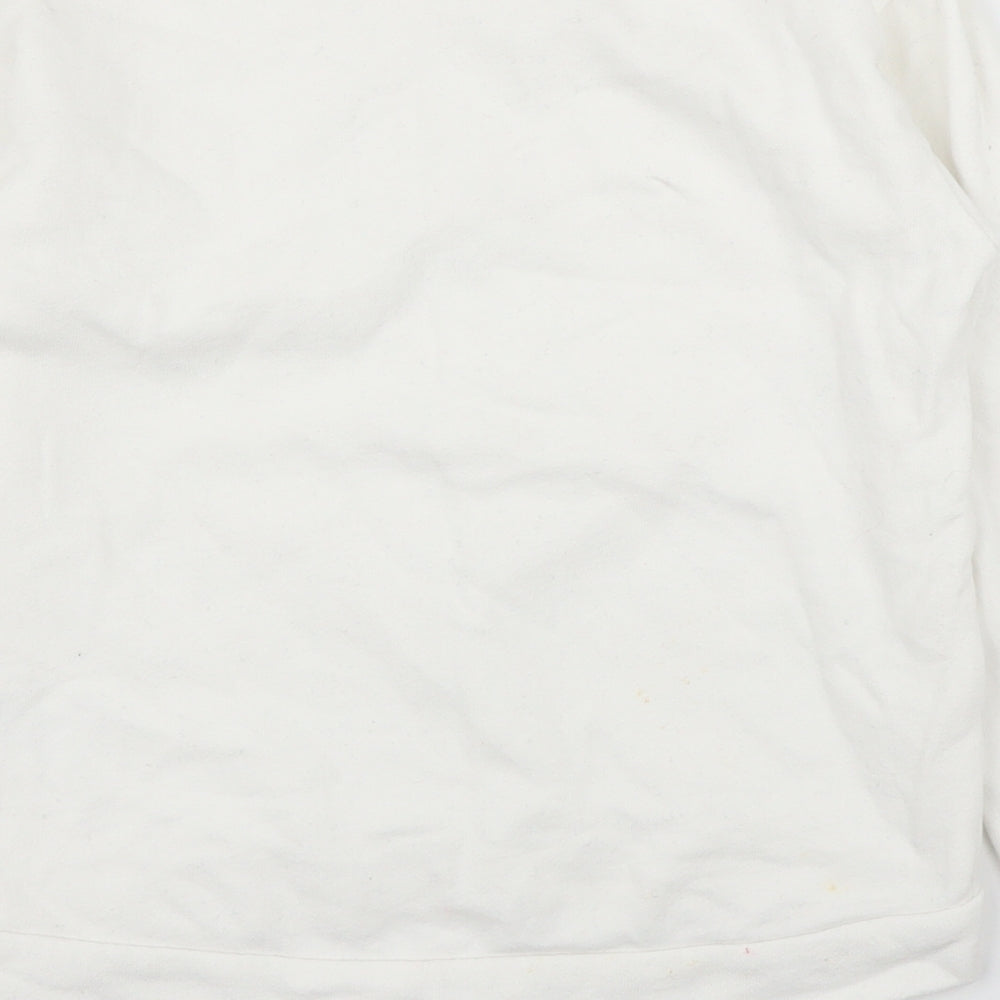 H&M Girls White Pullover Jumper Size 7 Years