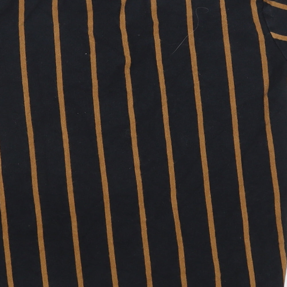 Next Boys Black Striped Basic T-Shirt Size 6 Years