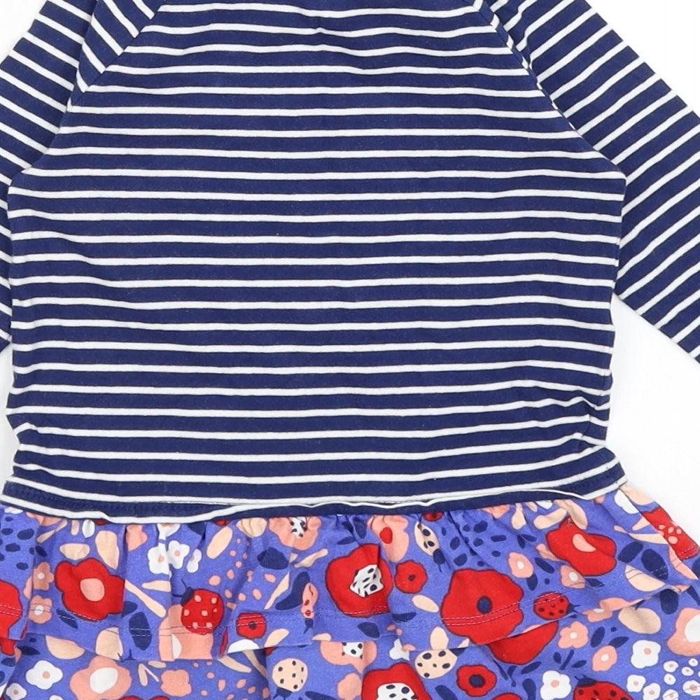 TU Baby Blue Striped T-Shirt Dress Size 12-18 Months