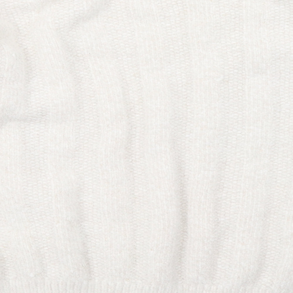 F&F Womens White Pullover Sweatshirt Size 14