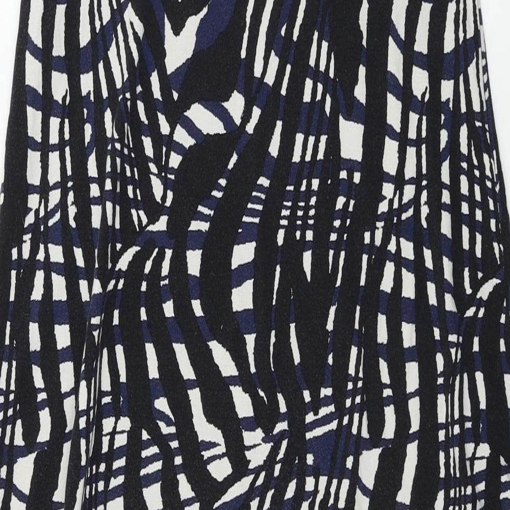 H&M Womens Black Geometric A-Line Size M