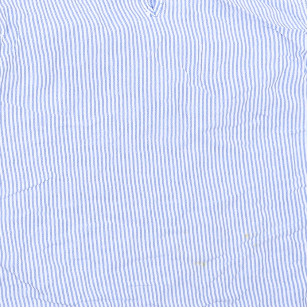 H&M Girls Blue Striped Basic Blouse Size 14 Years