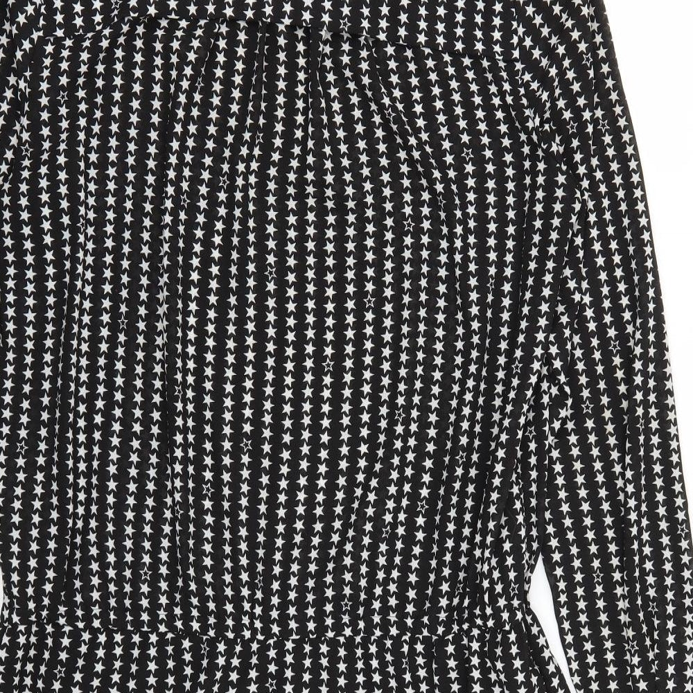 H&M Womens Multicoloured Geometric Basic Blouse Size 10