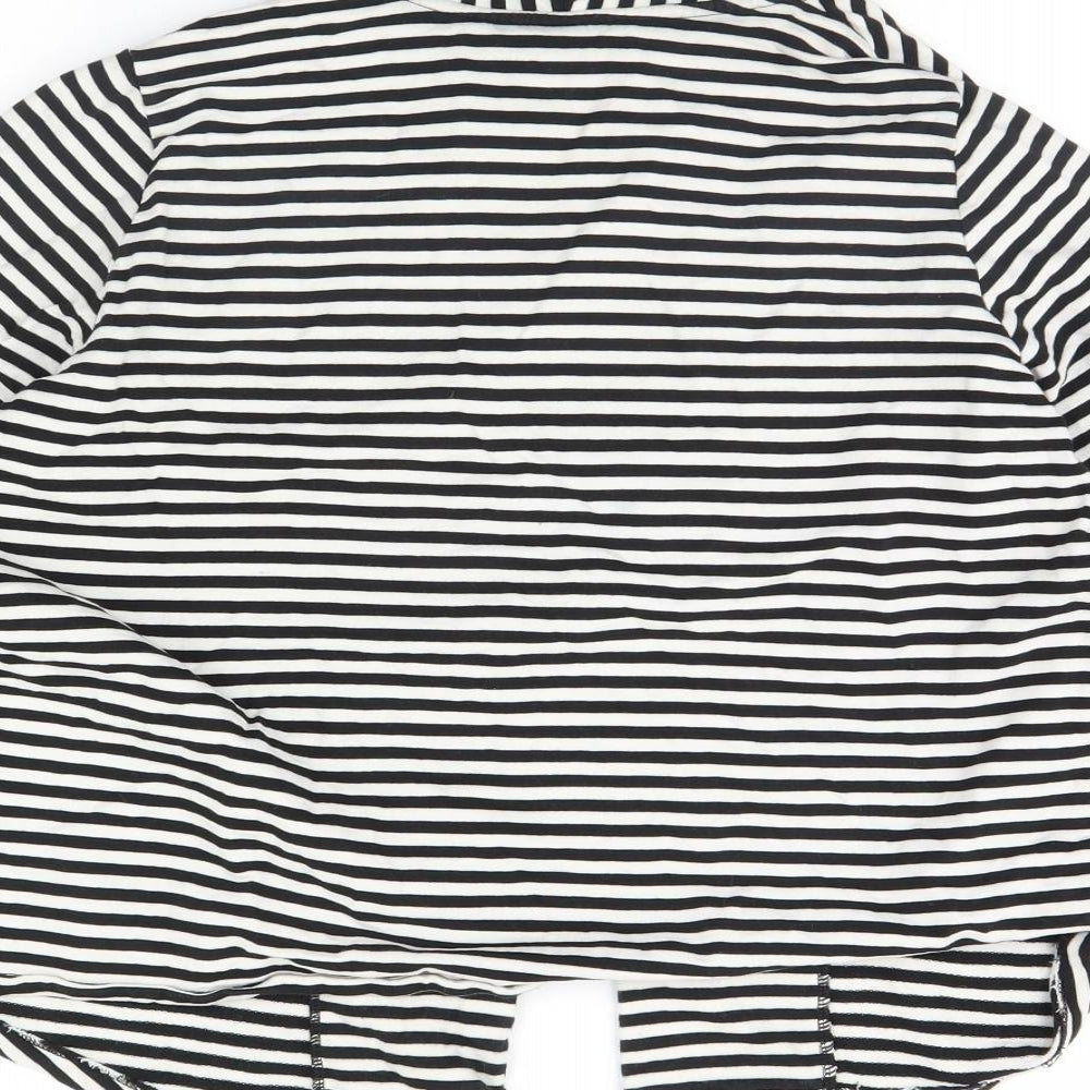 George Womens Black Striped Jacket Size 16